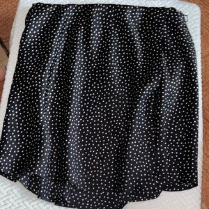 Abercrombie & Fitch Black and White Satin Mini Skirt